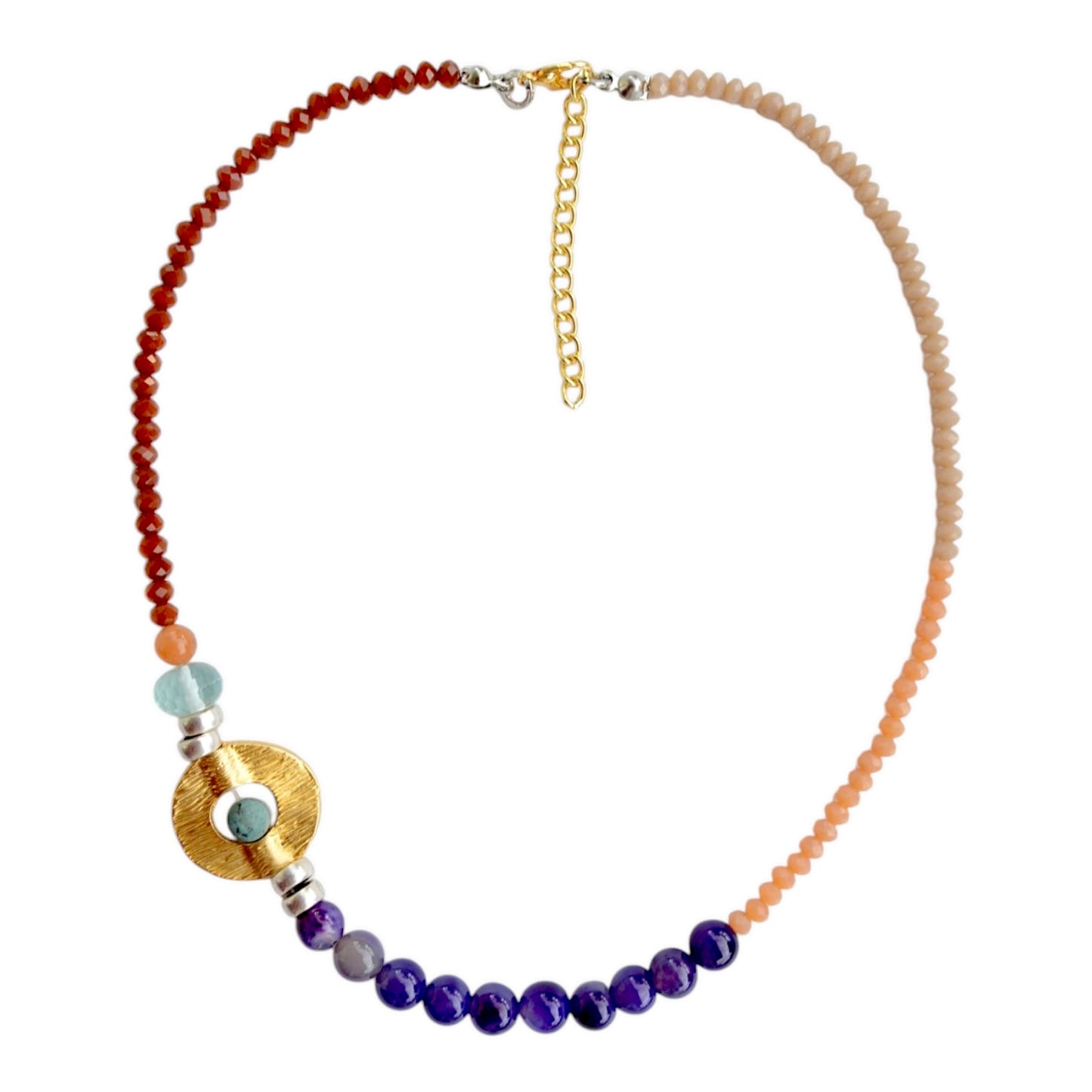 Kuvars ve Varisit Taşlı 3lü Kolye Set