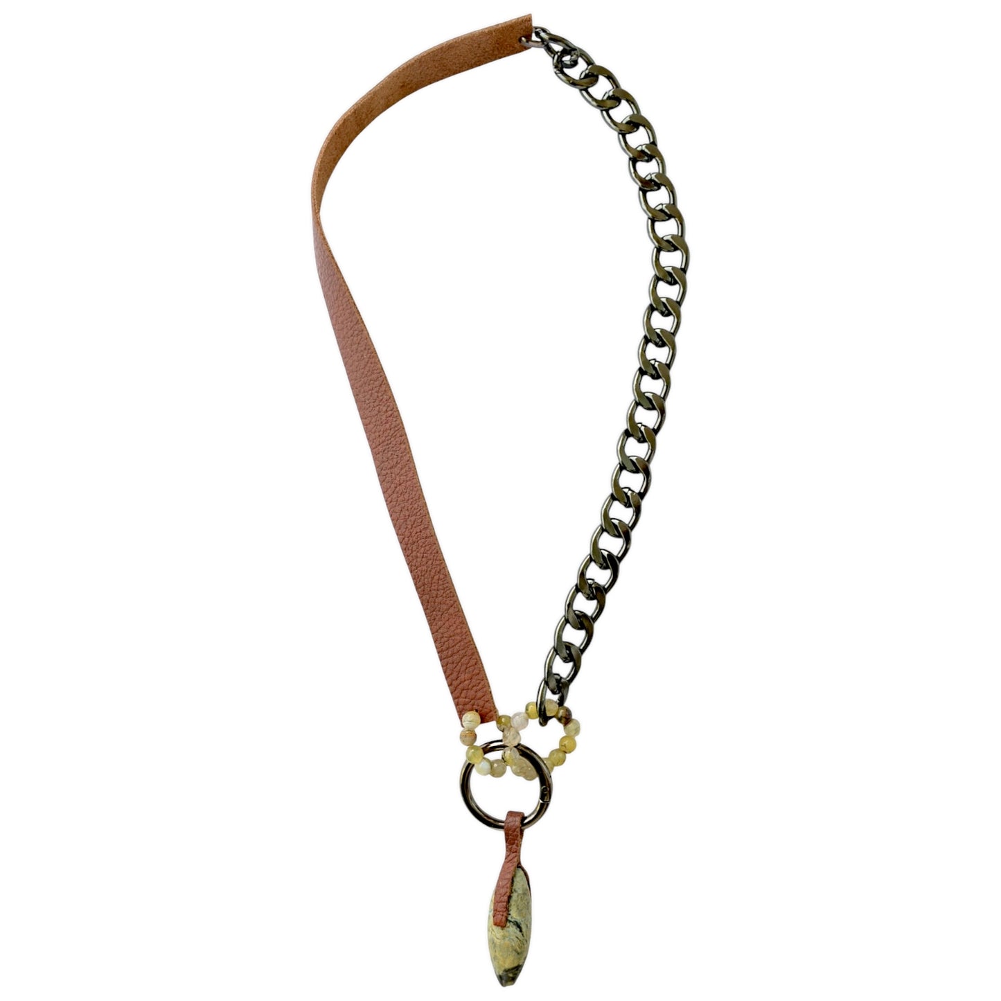 Jasper ve Sitrin Taşlı 3lü Kolye Set