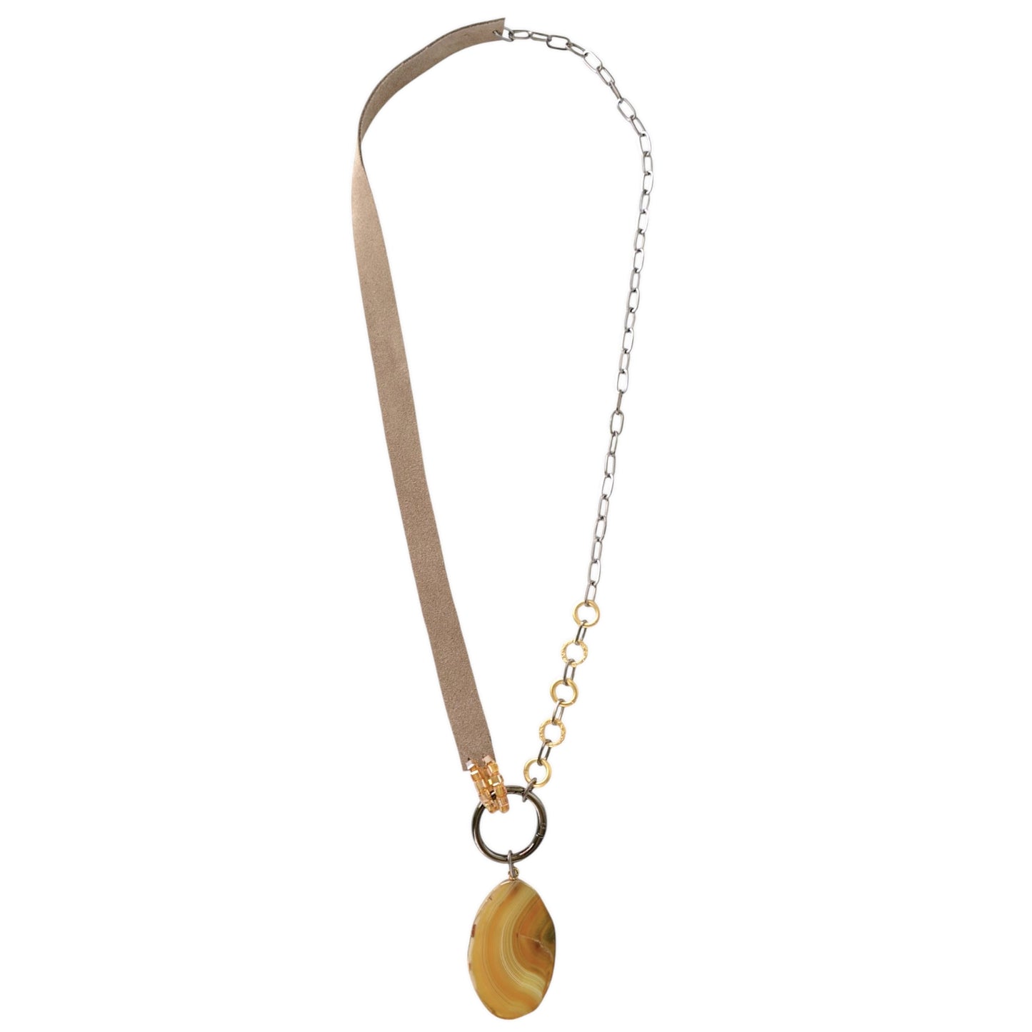 Sitrin ve Akik Taşlı 3lü Kolye Set