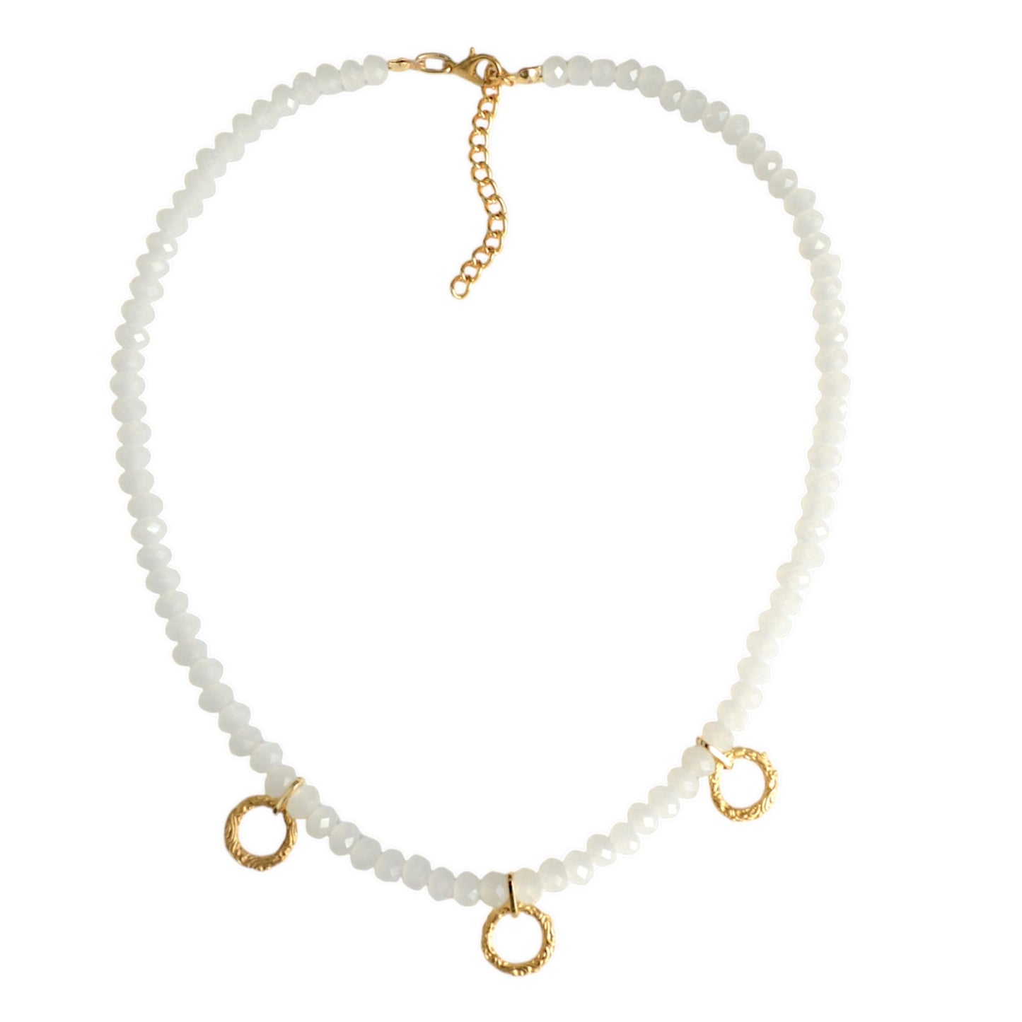 Amazonit ve Mercan Taşlı 3lü Kolye Set