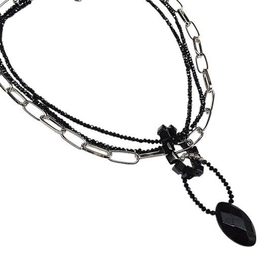 Black Crystal Necklace