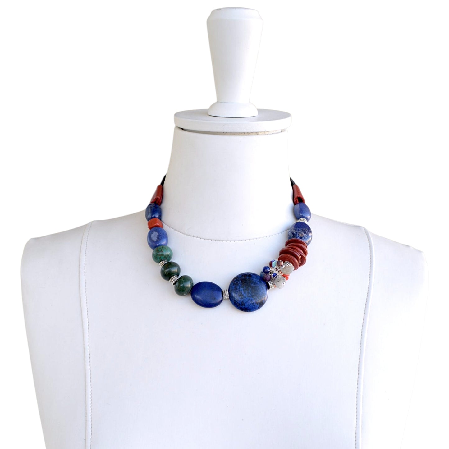 Lapis ve Sodalit Taşlı Kolye