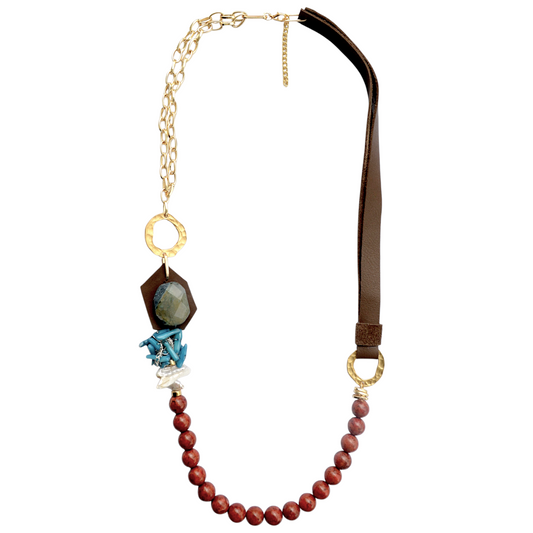 Uzun Doğal Taş Kolye