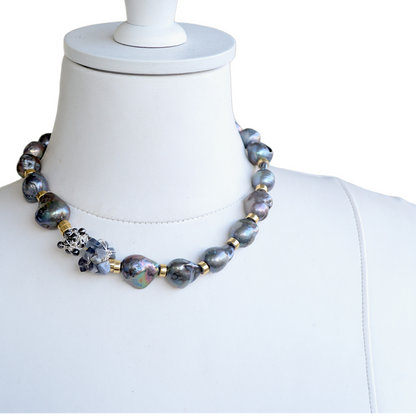 Amorf Barok İnci Kolye