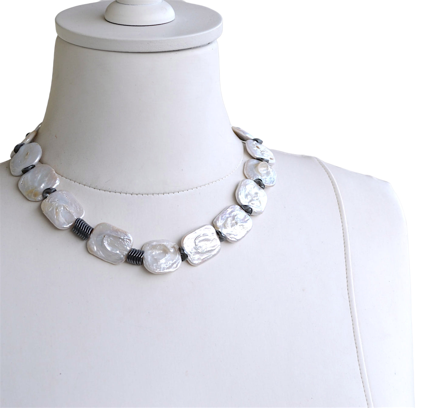 Barok İnci ve Hematit Kolye