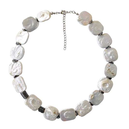 Barok İnci ve Hematit Kolye