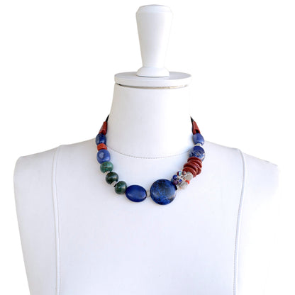 Lapis ve Sodalit Taşlı Kolye