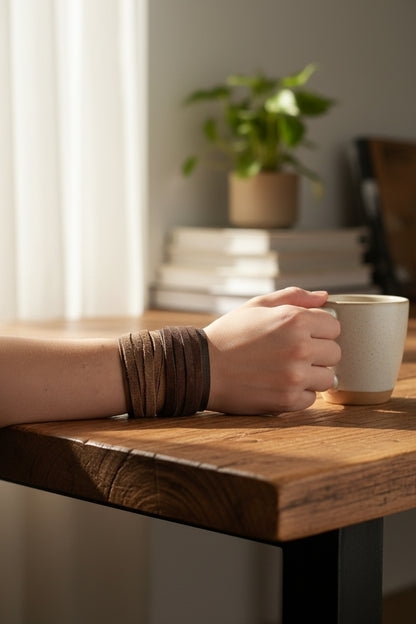 Kahverengi Deri Bileklik