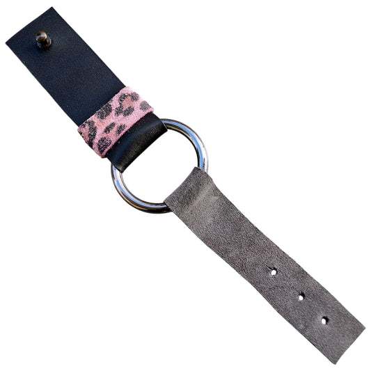 Metal Middle Ring Leather Bracelet