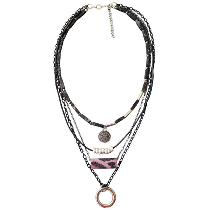 Siyah Varisit Taşlı Kolye