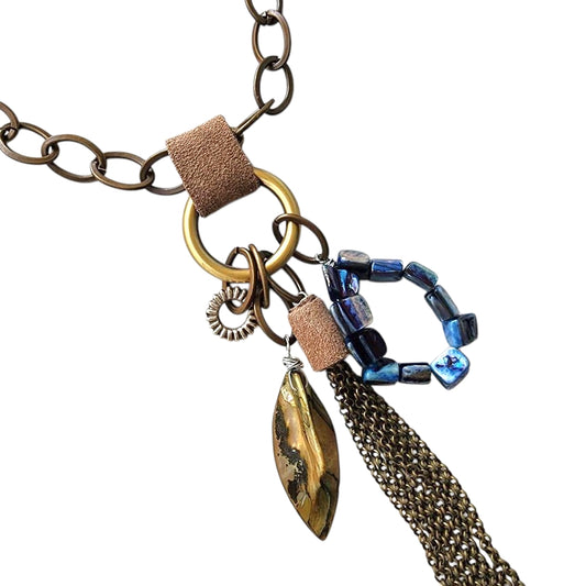 Mother of Pearl Stone Chain Necklace