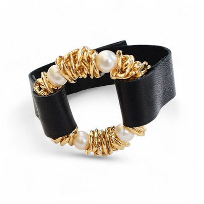 Kültür İncili Siyah Deri Bileklik