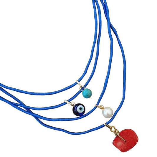 Evil Eye Beaded Rope Necklace