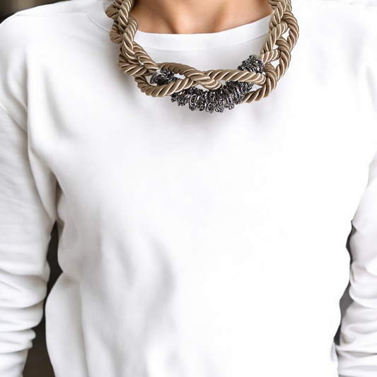 Mink Knit Necklace